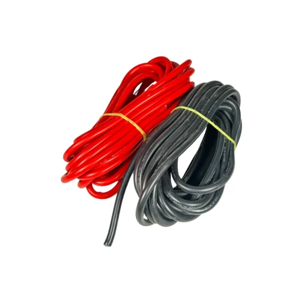Silicone Wire 10 AWG Red and Black 1M/5M Ultra Flexible displayed on a white background.