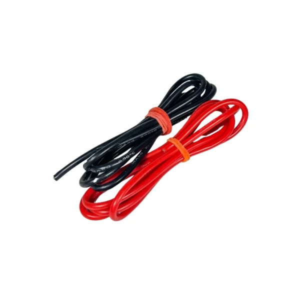 Ultra Flexible Silicone Wire 14 AWG Red and Black - 1M/5M displayed on a white background.