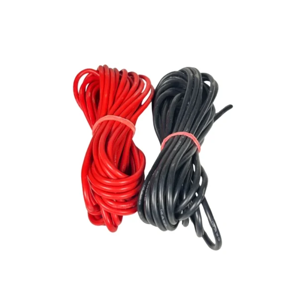 Ultra Flexible Silicone Wire 14 AWG Red and Black - 1M/5M displayed on a white background.