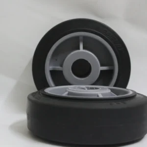 A black Colson Hi-Tech Performa wheel measuring 6 inches by 2 inches (152.4 x 50.8 mm).